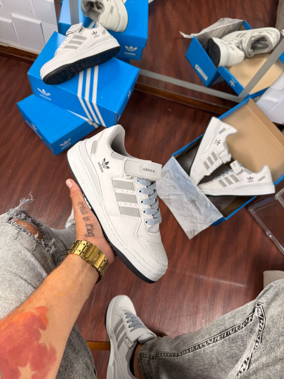 Adidas Fórum Low - Branco Cinza — foto principal