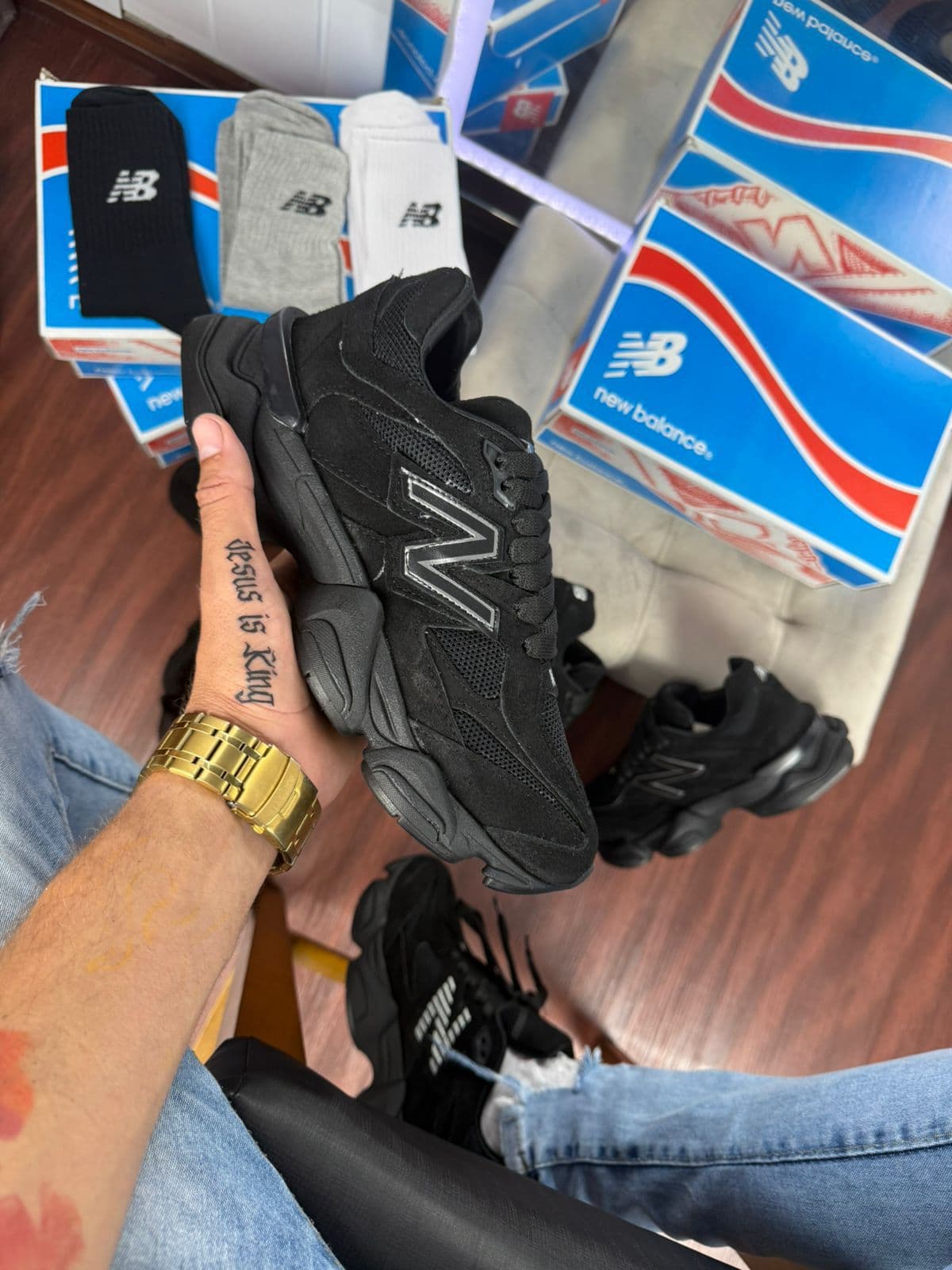New Balance Tênis Premium Preto/preto — foto principal