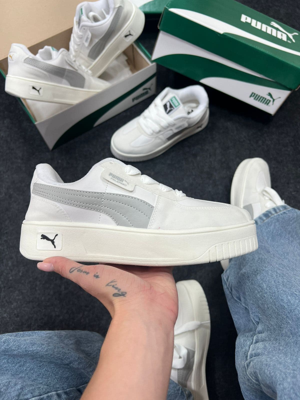 Puma Palermo Branco e Cinza — foto principal
