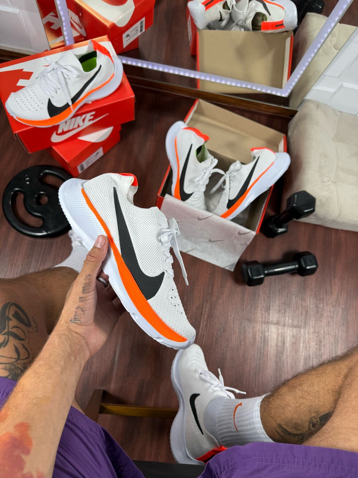 Nike Vapor Fly Kinit EVA Premium - Branco Laranja — foto principal