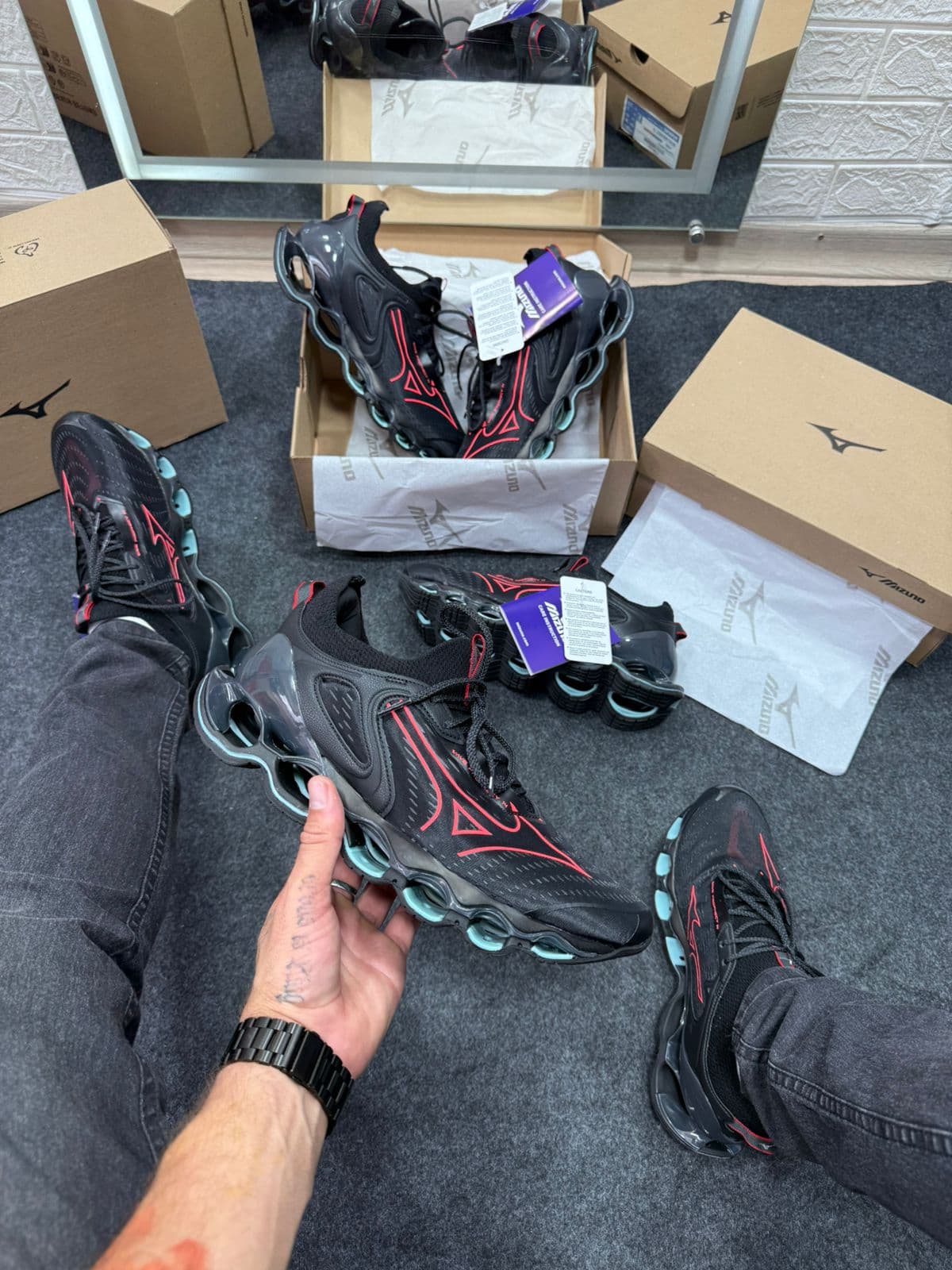 Mizuno Wave Prophecy 14 Preto e Vermelho — foto principal