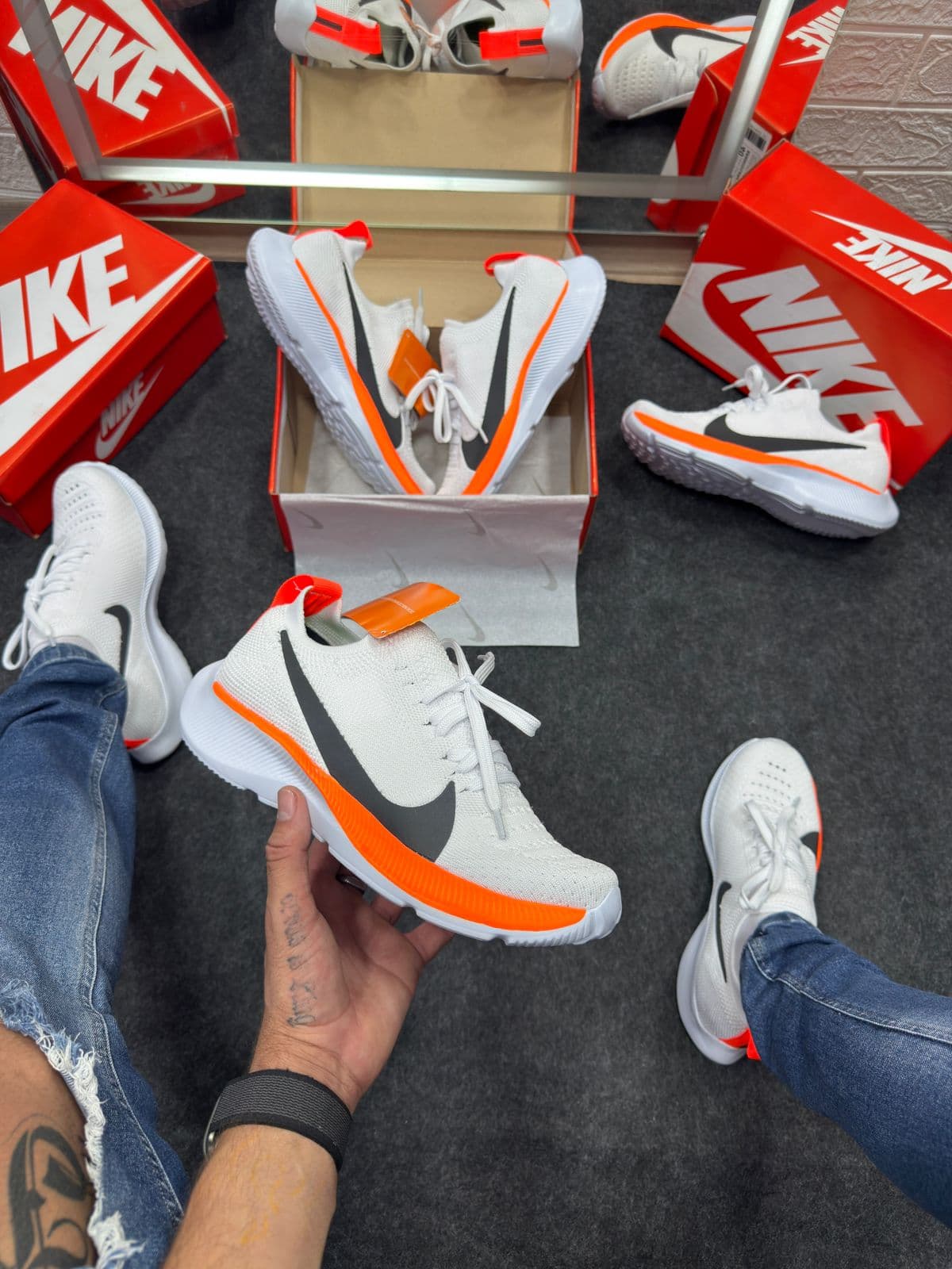 Nike Zoom Kinit Vapor Fly Laranja e Branco — foto principal