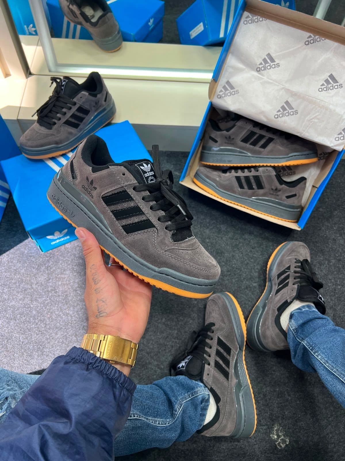 Adidas Forum Low Premium Grafite Preto — foto principal