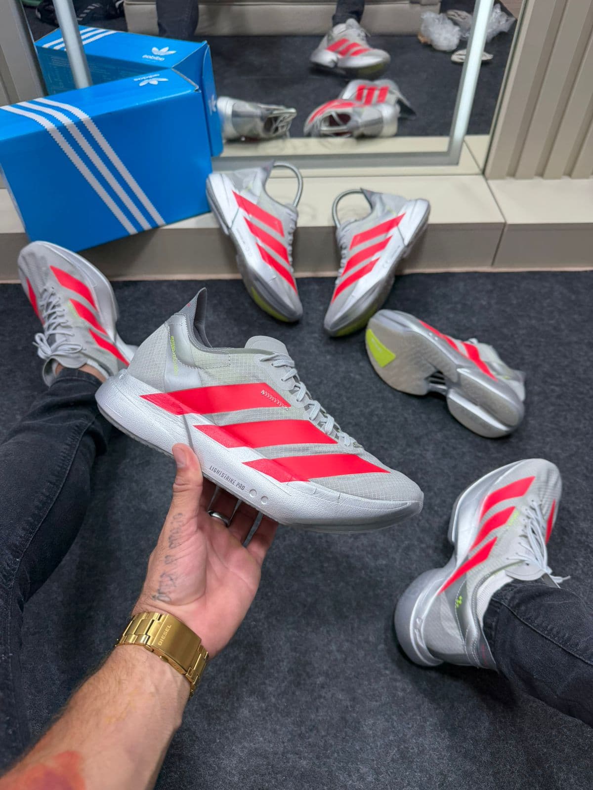 Adidas Adizero Prata Vermelho — foto principal