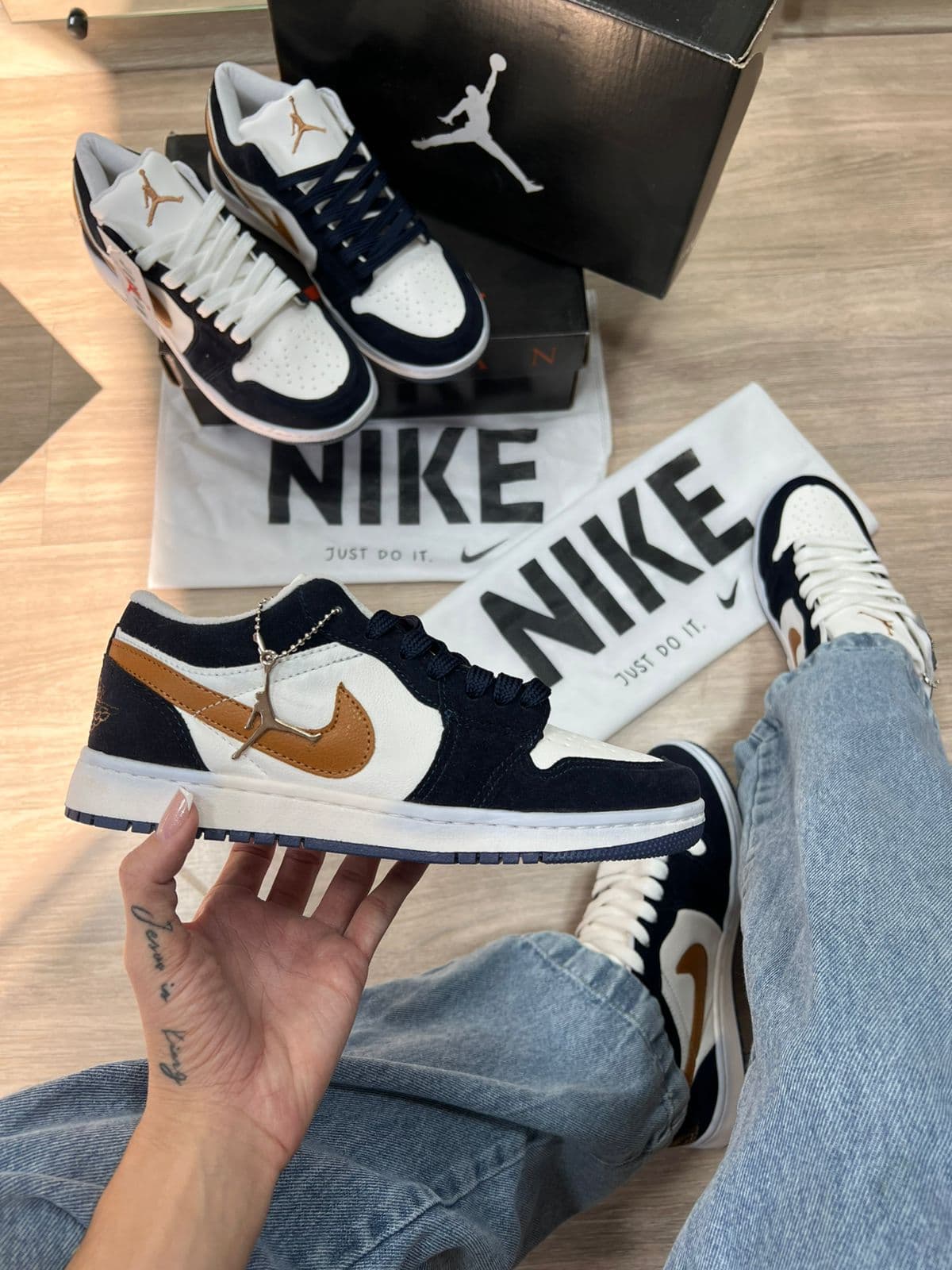 Air Jordan Premium Azul e Cinza — foto principal